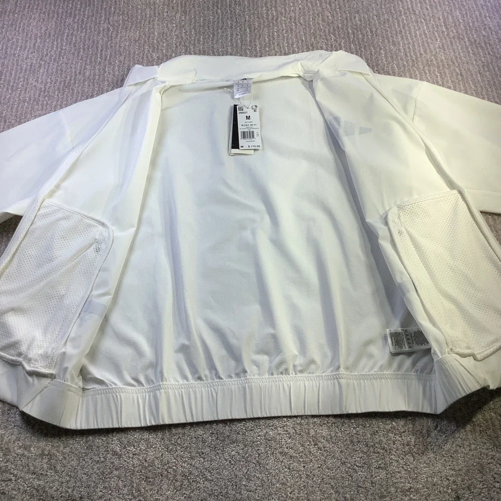 Adidas Z.N.E. Woven Track Top Mens White Black Full Zip Jacket‎ Size M NWT